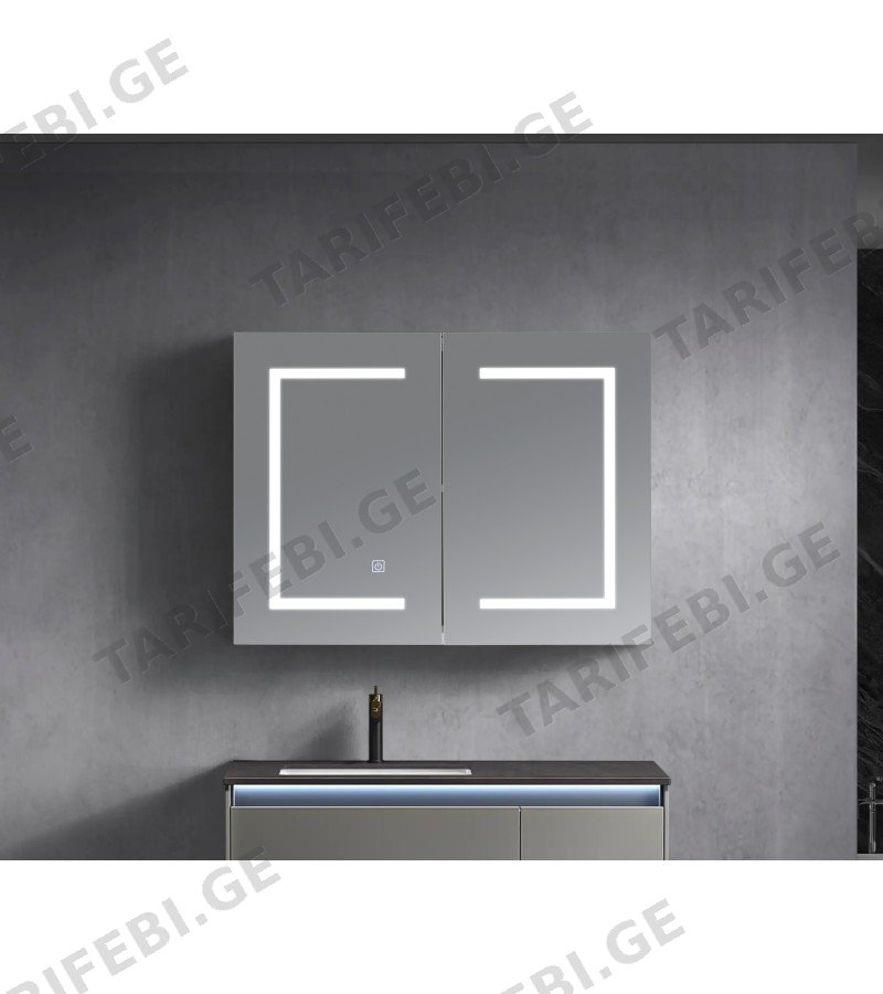 სარკე LED განათებით 80*60 Touch Switch #NCB011 3000K