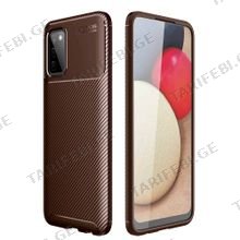 კარბონის ქეისი Samsung Galaxy A02S Focus Carbon Case - ყავისფერი