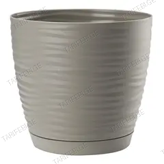 პლასტმასის ქოთანი დასადგამით FORM PLASTIC Sahara petit 3040-055 Ø19 ღია ნაცრისფერი