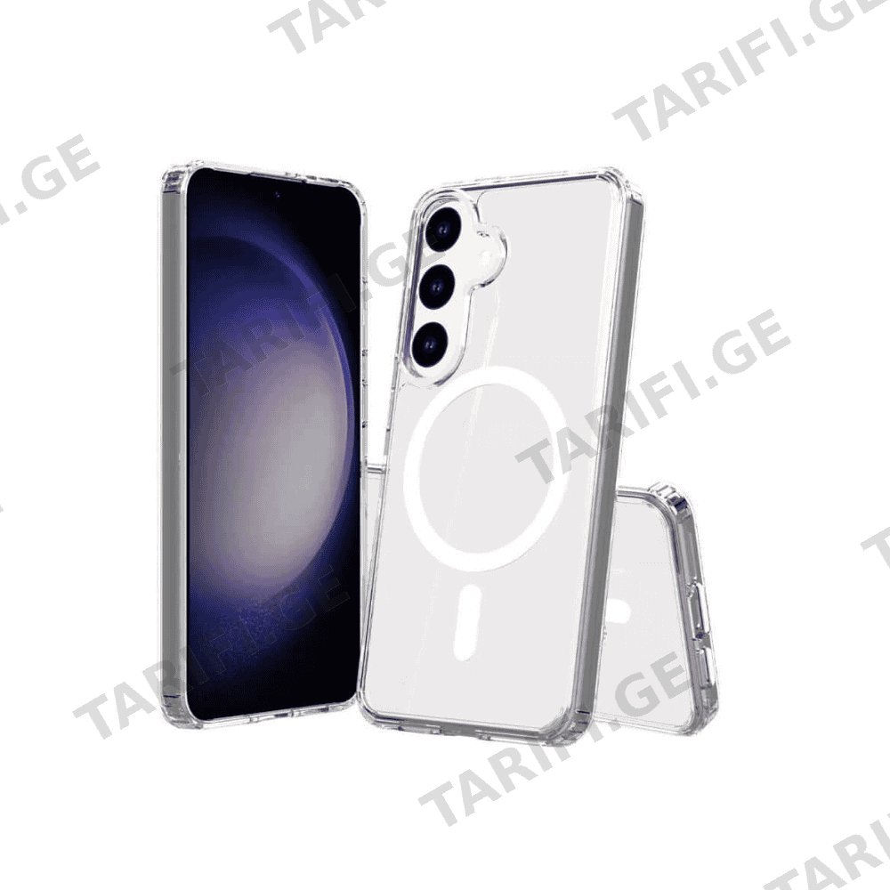 სილიკონის ქეისი Transparent Case with Magsafe Samsung Galaxy S25