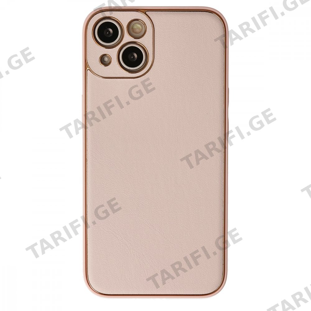 iPhone 13 Pro Max Case Coco Leather Silicone Cover, ტყავის სტრუქტურის ქეისი
