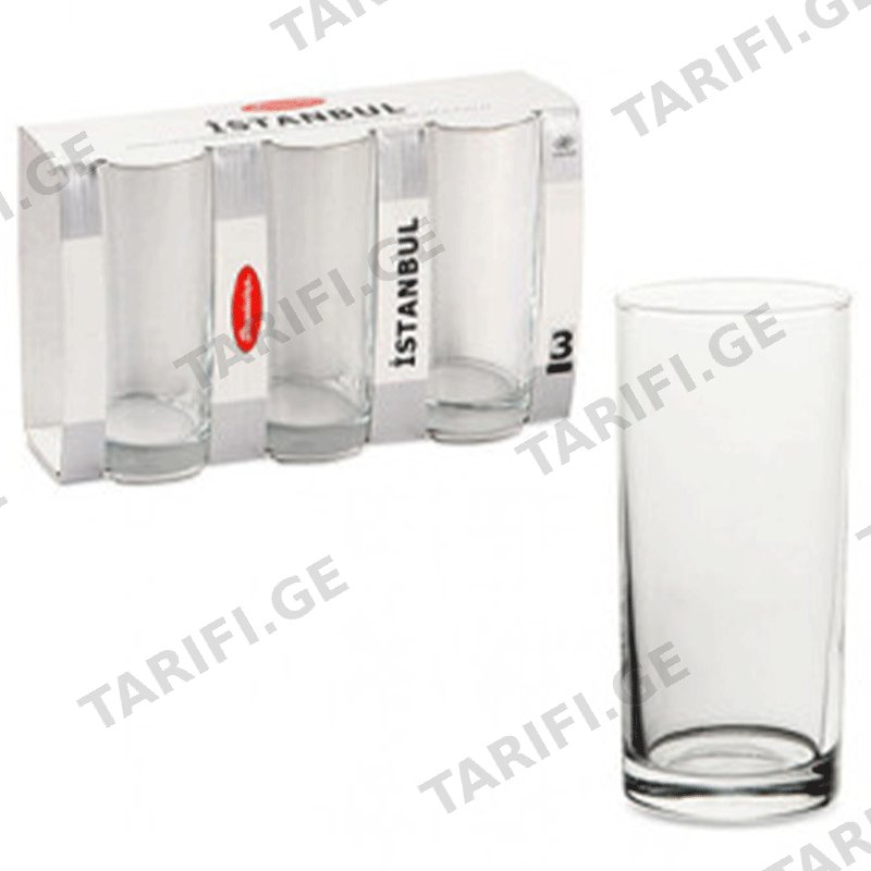მინის ჭიქები PASABAHCE (3PCS, 290ML)