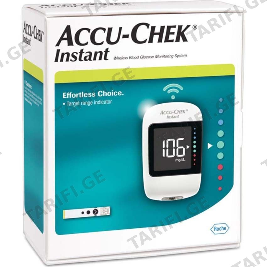 გლუკომეტრი აკუ-ჩეკი ინსტანტი (Instant) 4845 Glucometer Accu-Chek