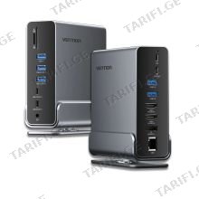 VENTION TPUH0 USB-C to USB3.0/DP/HDMI x 2/RJ45/SD/TF/3.5mm TRRS/PD MST Docking Station USB ჰაბი