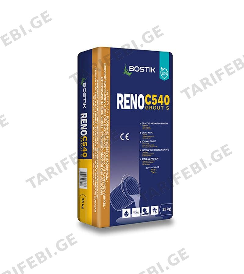 მზა ცემენტი გრაუტი RENO C710 GROUT XL 25კგ. BOSTIK
