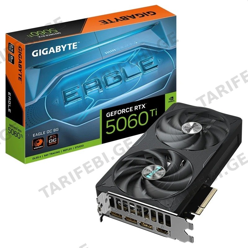 ვიდეო დაფა GIGABYTE GEFORCE RTX 5060 TI EAGLE OC 8GB GDDR7 128-BIT