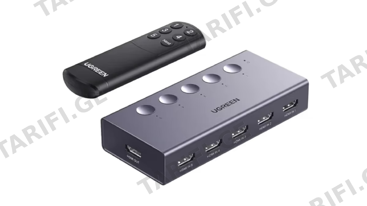 სვიჩი UGREEN CM568 (25857), 4k 60hz, HDMI Switch, Grey