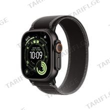 Apple Watch Ultra 3 49mm Black Titanium Case With Black/Charcoal Trail Loop MF1D4 S/M სმარტ საათი