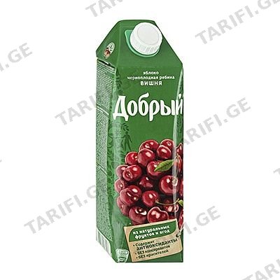 წვენი/ დობრი ვაშლი,ალუბალი 1ლ