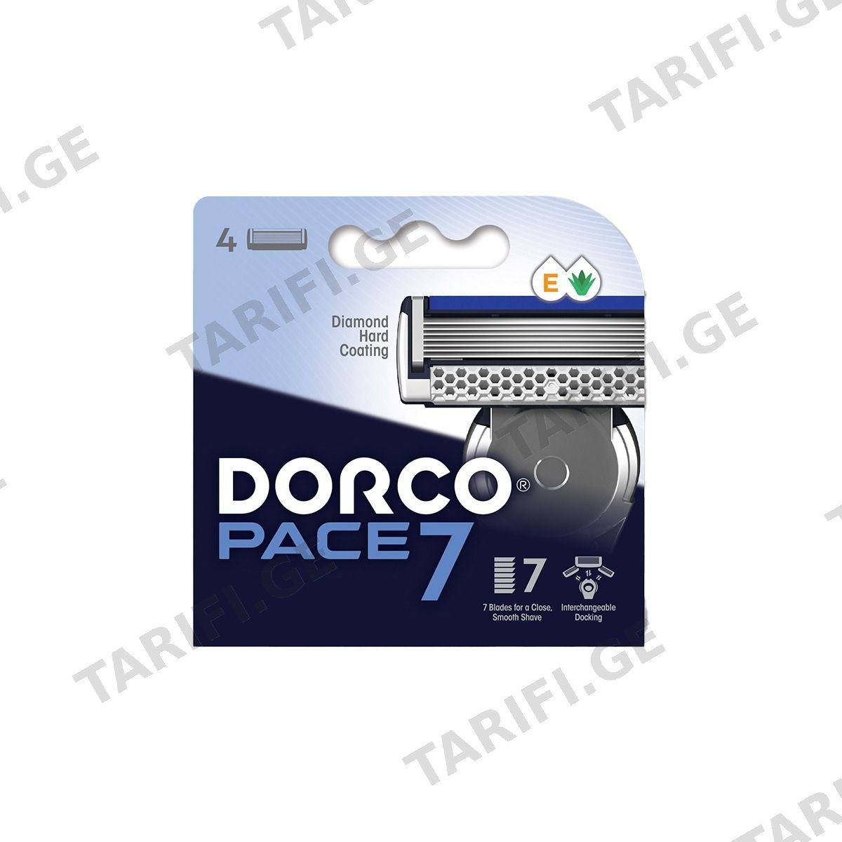 საპარსის თავი კაცის 7 პირიანი 4 ცალი 5581 დორკო - Dorco
