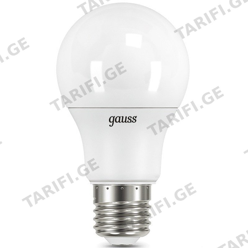 ლედ ნათურა GAUSS 102502107 BLACK A60 7W E27 2700K