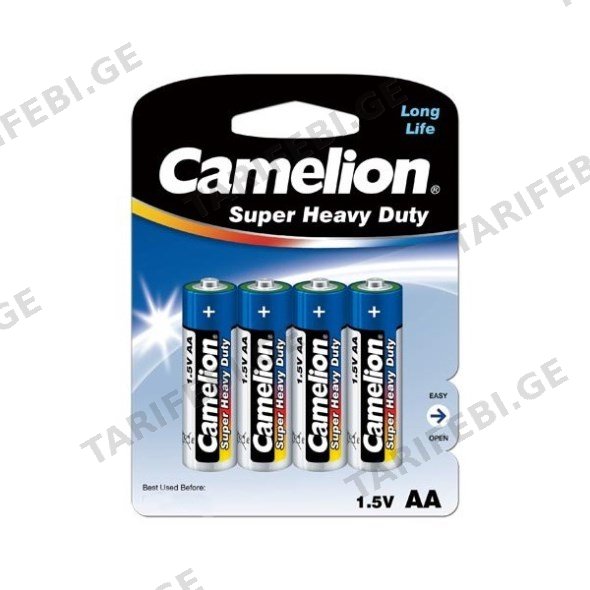 ელემენტი Camelion Super Heavy Duty AA მარილოვანი 4 ც