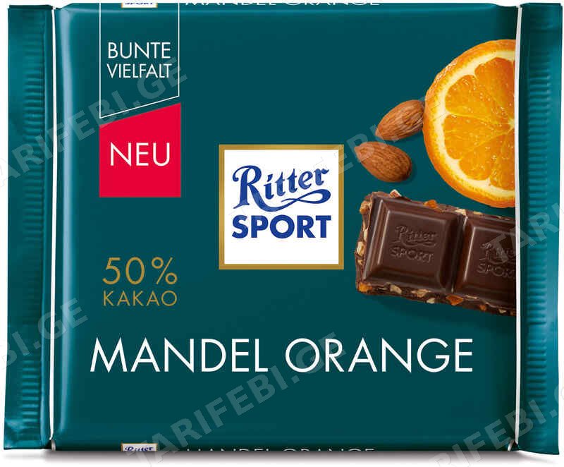 Roasted milk chocolate with salted almonds and honey coating /Ritter Sport/ 100 g