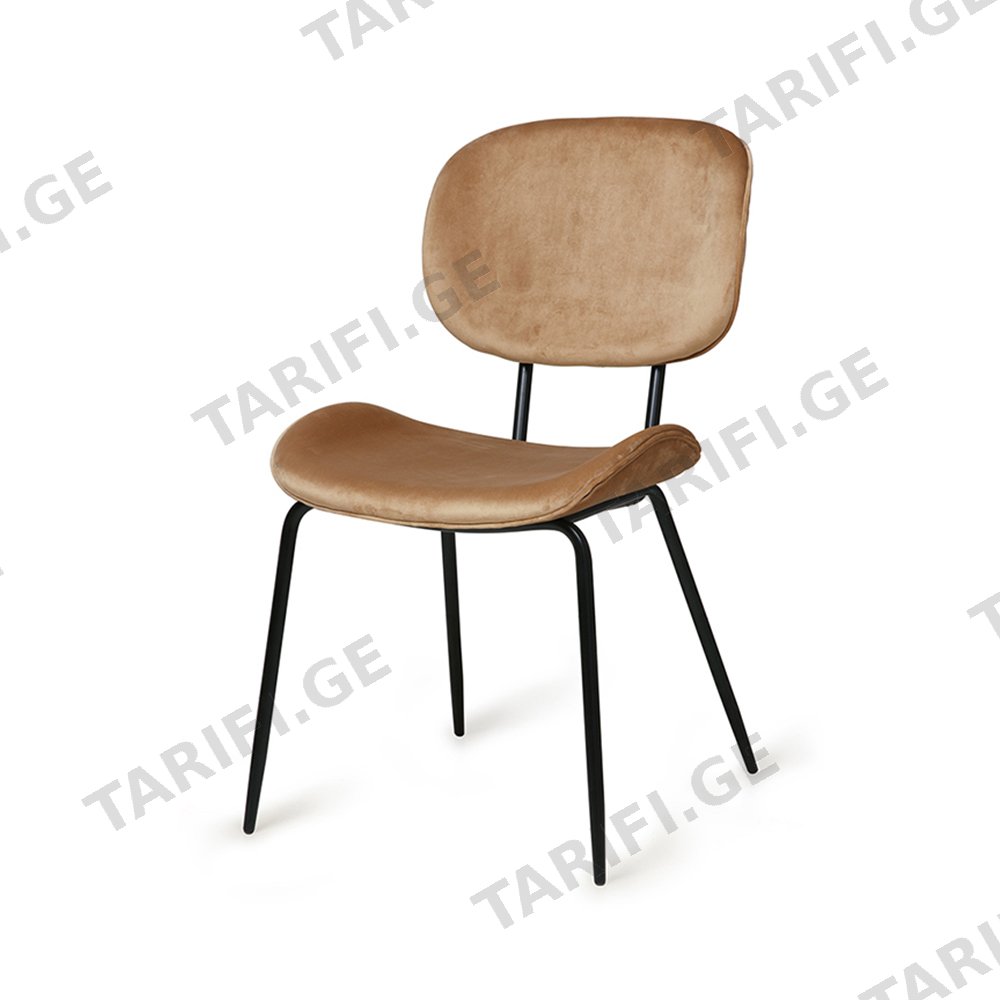 სკამი CLEON VELVET light coffee 48x62.5x85.5 სმ