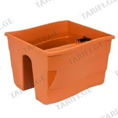 პლასტმასის ქოთანი ყვავილებისთვის FORM PLASTIC Wave railing pot 2488-010 Ø30 ტერაკოტა