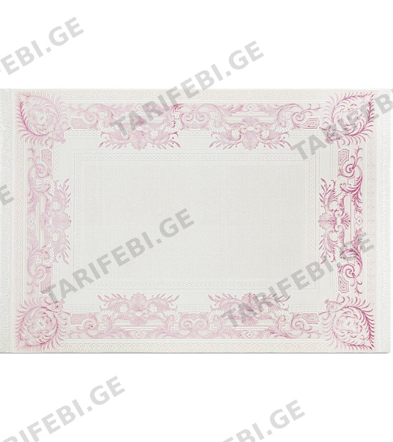 TOUCH - ხალიჩა 160*230 (3,68მ2) დიზ. 3980E ფერი. L.LILAC / CREAM მწარ. ANGORA