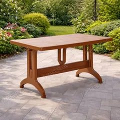 ბაღის მაგიდა 2000999957055 PLASTIC TABLE BROWN 70x120 სმ