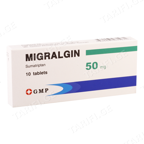 მიგრალგინი ტაბლეტი 50მგ #10 0 Migralgin tab 50mg #10