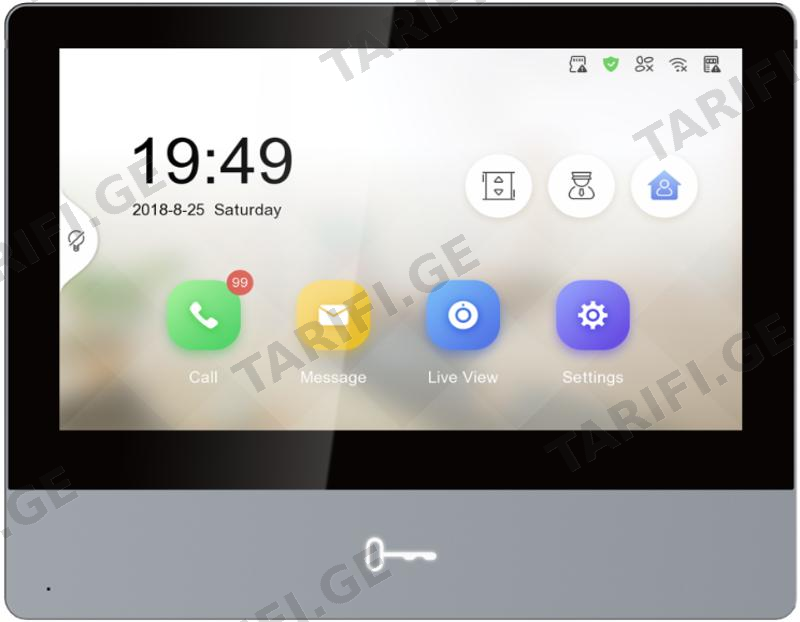 დომოფონი 7″ Touch-Screen ეკრანით DS-KH8350-WTE1