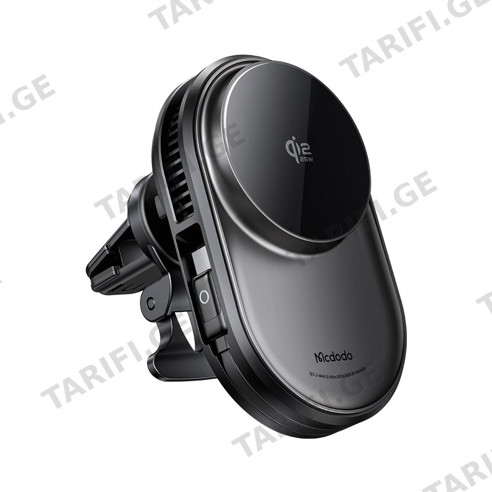 მანქანის დამტენი გაგრილებით Mcdodo 25W TEC-Cooled Wireless Car Charger with Built-in Retractable Cable CH-8400