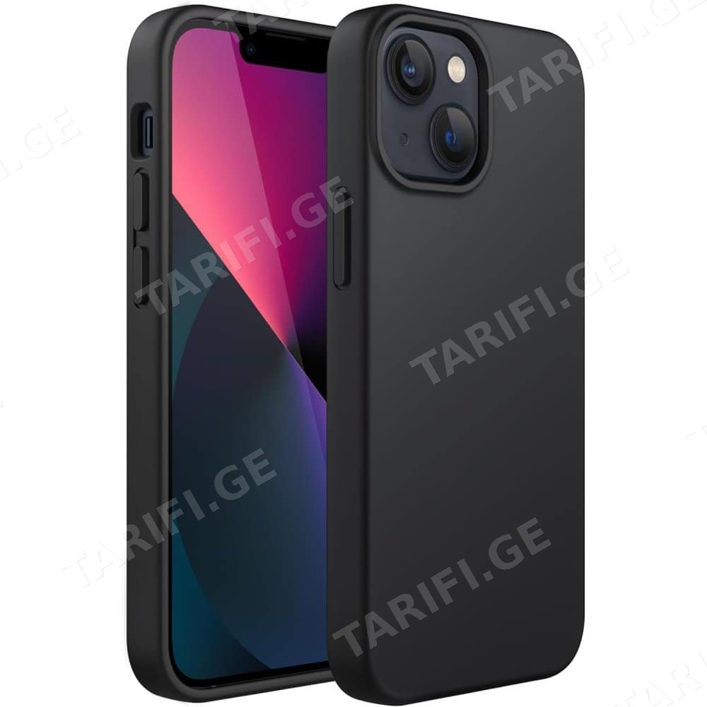 სილიკონის ქეისი iPhone 14 Plus First Silicone Case – Black