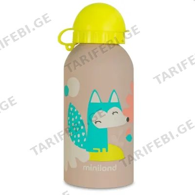 ფოლადის საბავშვო ბოთლი MINILAND NATURKID BOTTLE FOXY (400 ML)