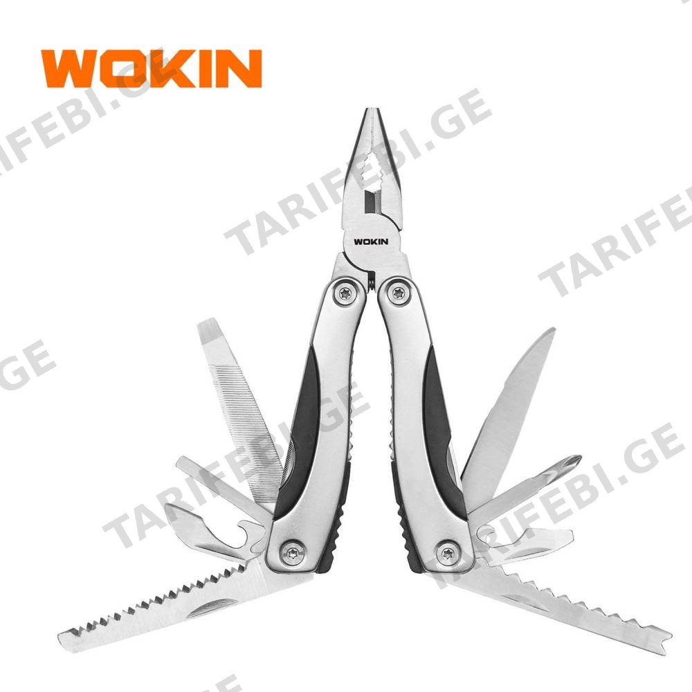 მრავალფუნქციური მაკრატელი Wokin 304314, 102x46x23mm, Multipurpose Plier, Silver