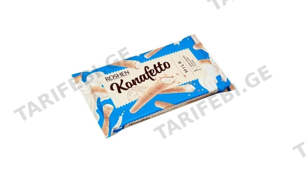Konafetto ვაფლის მილაკები რძიანი 140გრ