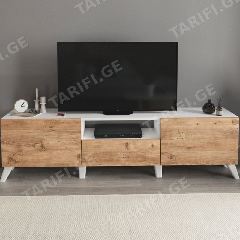 ტელევიზორის მაგიდა ფიჭვის ფაქტურით BOFIGO BF-688 (160CM)