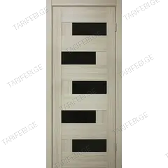 კარის ბლოკი Omic Domino PVC თეთრი მუხა შუშა შავი 34x700x2150 მმ