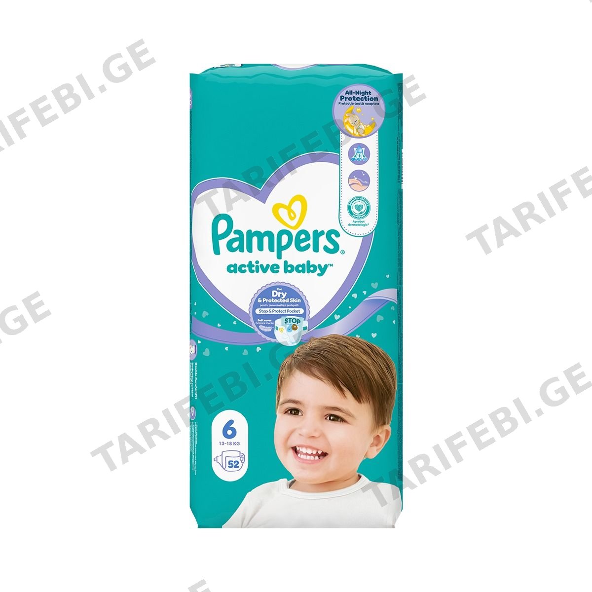 პამპერსი - Pampers 13-18 კგ 52 ცალი 4346/8533