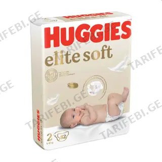 Huggies - საფენი ელიტ სოფტ #2 (4-6 კგ) - 82 ც