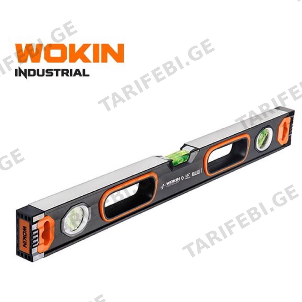 თარაზო მაგნიტით Wokin 506404, 40cm, 16″, Spirit Level With Magnetic (INDUSTRIAL), Black