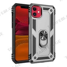 iPhone 11 Sofia Ring Case სილიკონის ქეისი ბეჭდით - ვერცხლისფერი