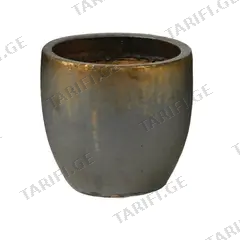 ქოთანი კერამიკული Mega Collections Glazed Egg Pot Bronze 22x21სმ 7ლ