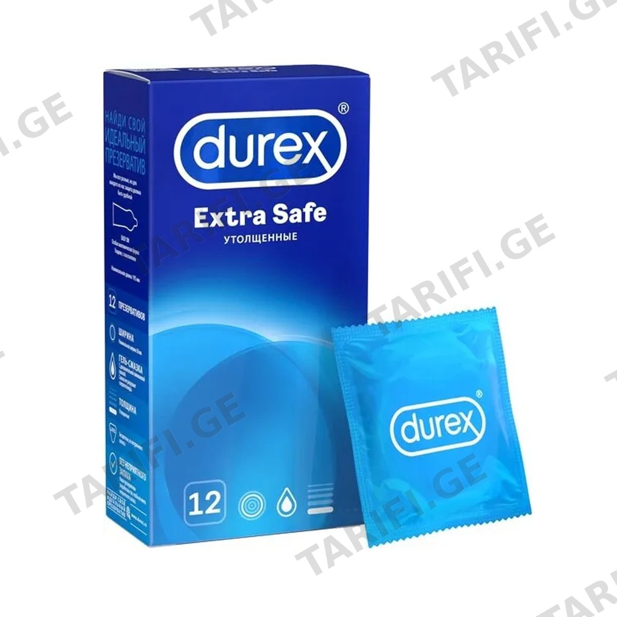 პრეზერვატივი Extra Safe 12 ცალი დურექსი - Durex
