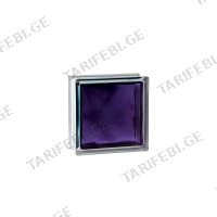 (19x19x8სმ) მინა ბლოკი Brilly Violet Wave