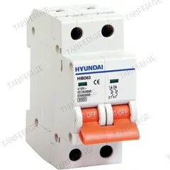 ავტომატური ამომრთველი HYUNDAI 6kA 20A 2P C