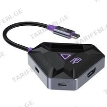 Proove Type-C-HUB Spectre (2xUSB3.0 + Type-C + PD100W + HDMI) dark gray ჰაბი