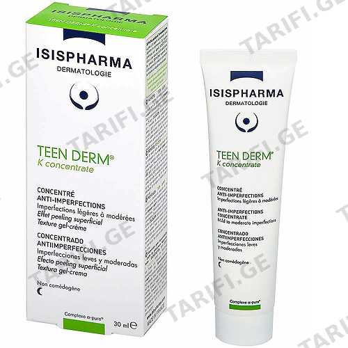 ისისფარმა - Teen Derm K კონცენტრატი აკნეს საწინააღმდეგო 30მლ