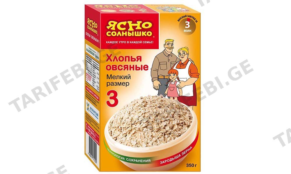 103სოლნიშკო №3 შვრიის ფანტელი, 350გრ