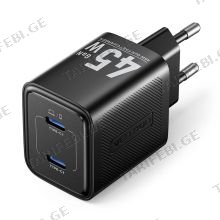 VENTION FEFB0-EU 2-Port USB (C + C) GaN Charger (45W/45W) EU-Plug Black