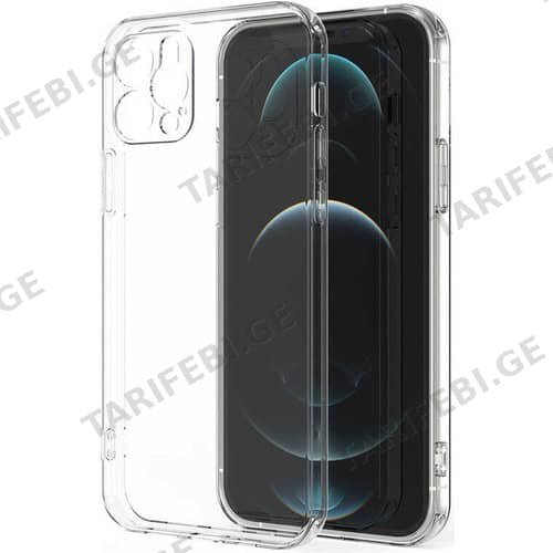 iPhone 12 Pro Max Lux Clear Case გამჭვირვალე სილიკონის ქეისი