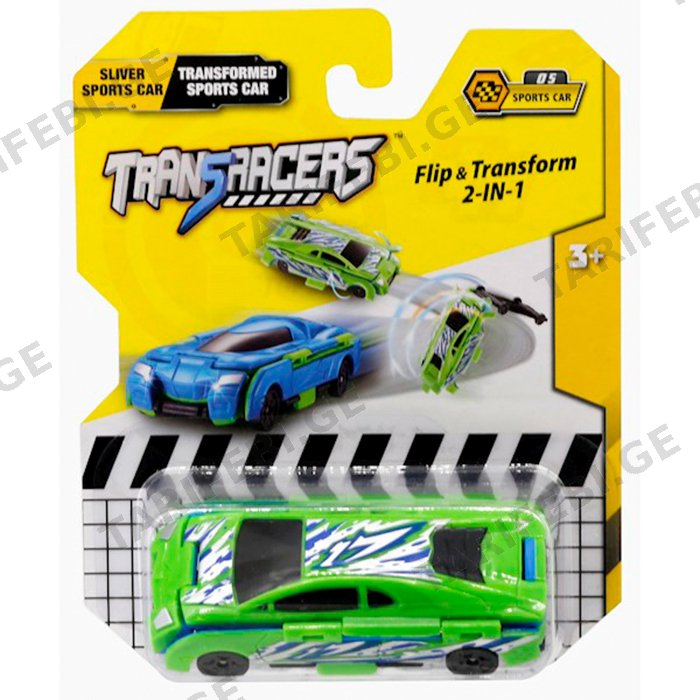 სათამაშო მანქანა TRANSRACERS EU463875B-05 2-IN-1 FLIP VEHICLE - SPORTS TRANSFORMED CAR