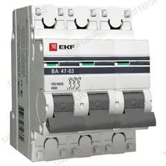 ავტომატური ამომრთველი EKF MCB4763-3-50C-PRO C50
