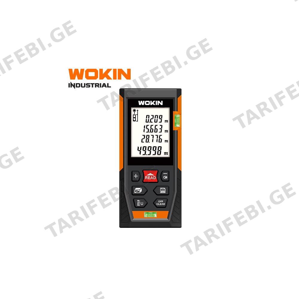 ლაზერული მანძილმზომი Wokin 507106, 60m, Laser Distance Meter, Black