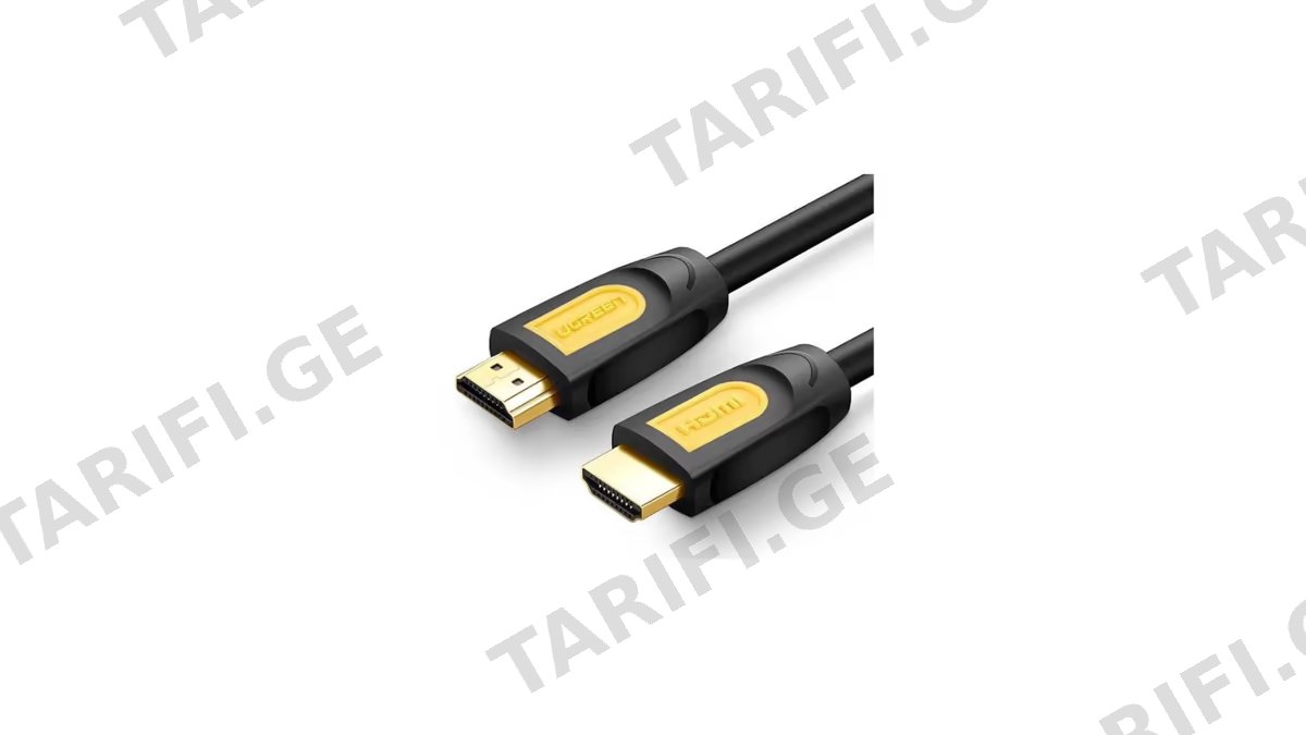 HDMI კაბელი UGREEN HD101 (10115) HDMI to HDMI Cable, 1m, Yellow/Black