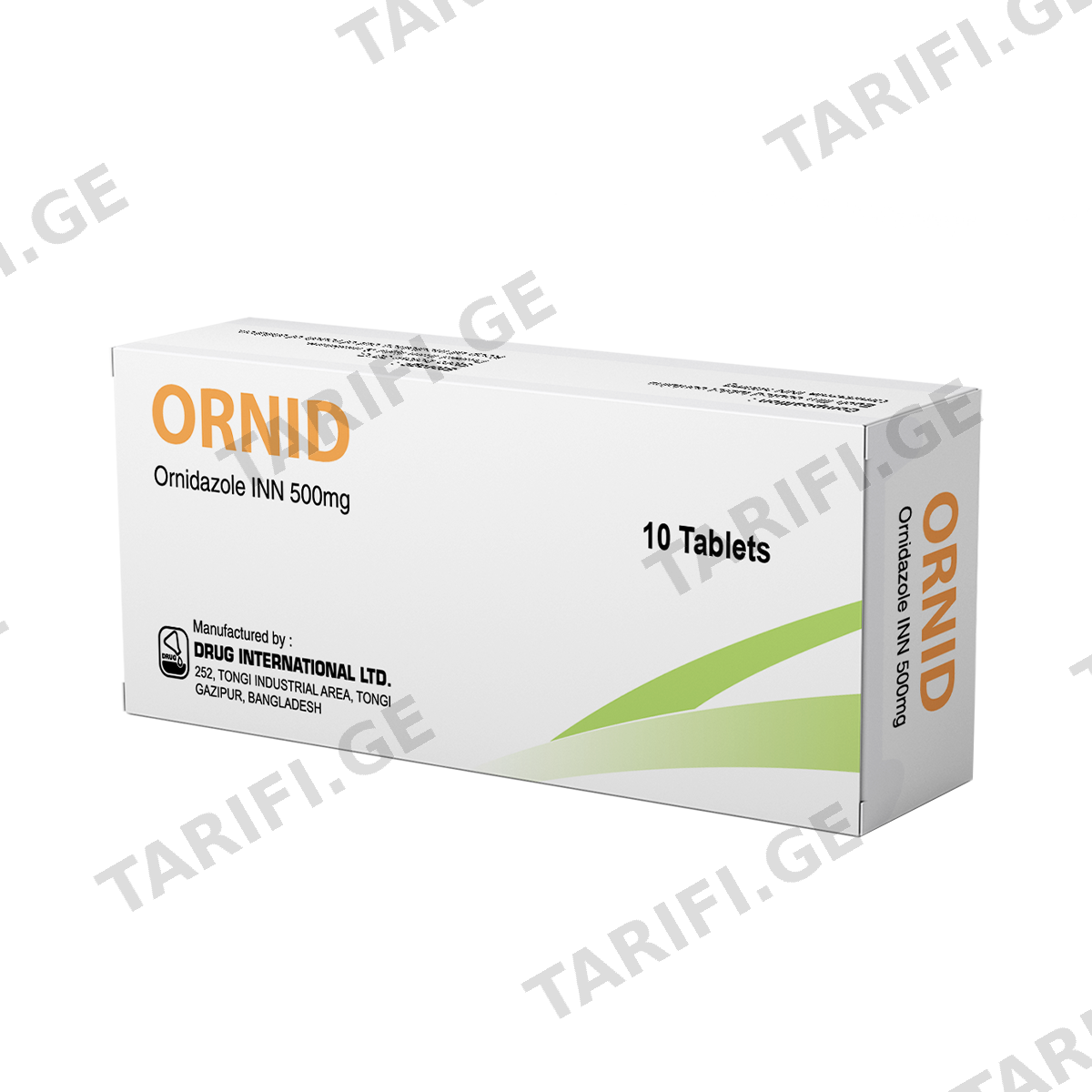 ორნიდი - Ornid 500მგ 10 ტაბლეტი