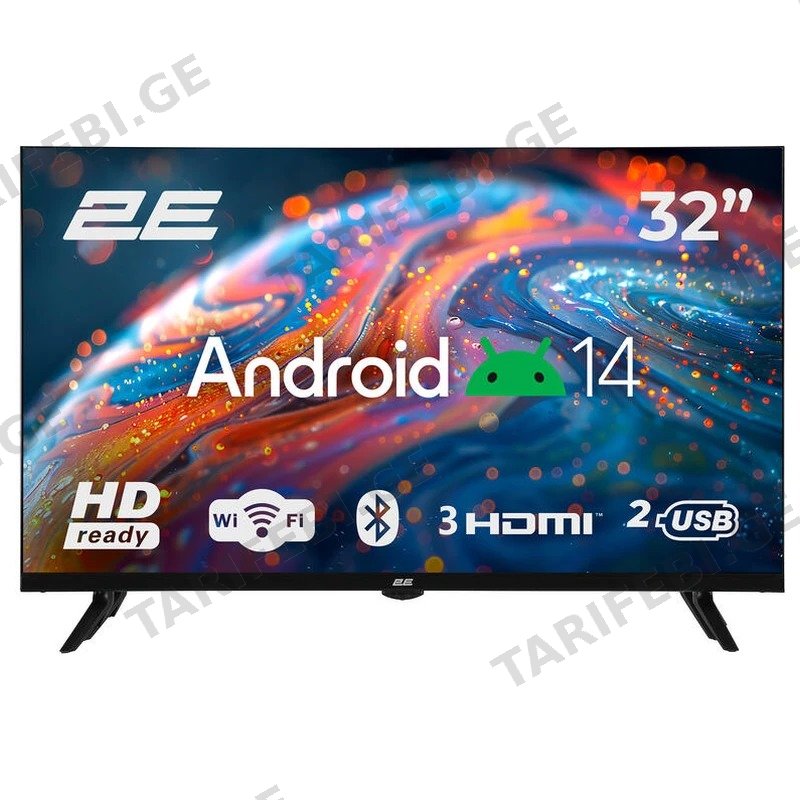 ტელევიზორი 2E 32A07B SMART TV 32 ინჩი (81 სმ) HD ANDROID