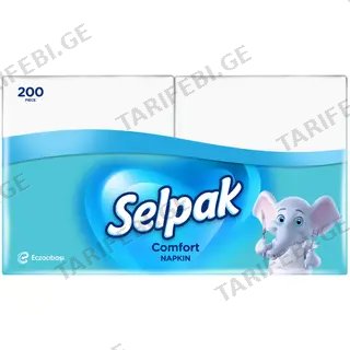 სელპაკ კომფორტ ხელსახოცი 12x200ც